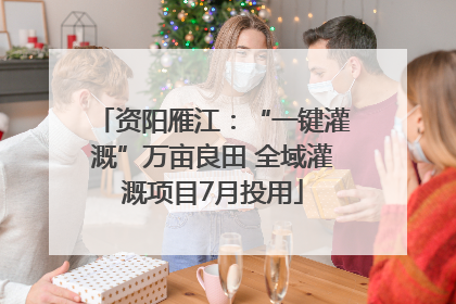 资阳雁江：“一键灌溉”万亩良田 全域灌溉项目7月投用