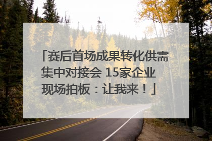 赛后首场成果转化供需集中对接会 15家企业现场拍板：让我来！