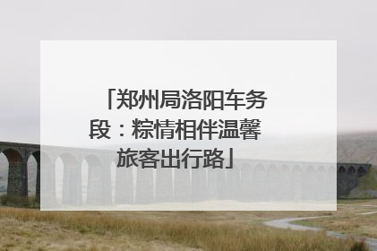 郑州局洛阳车务段：粽情相伴温馨旅客出行路