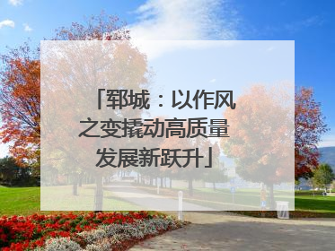 郓城：以作风之变撬动高质量发展新跃升
