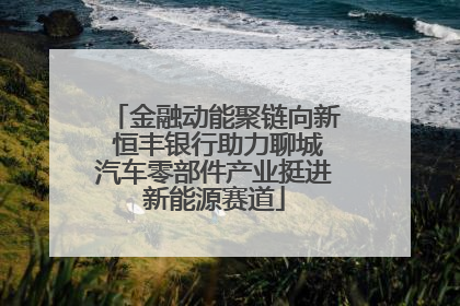 金融动能聚链向新 恒丰银行助力聊城汽车零部件产业挺进新能源赛道