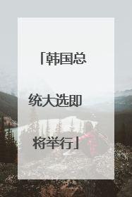 韩国总统大选即将举行