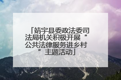靖宇县委政法委司法局机关积极开展“公共法律服务进乡村”主题活动
