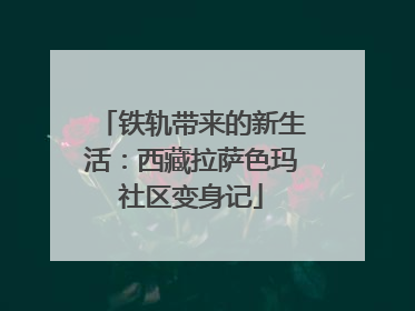 铁轨带来的新生活：西藏拉萨色玛社区变身记