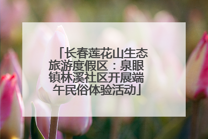 长春莲花山生态旅游度假区：泉眼镇林溪社区开展端午民俗体验活动