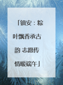 镇安：粽叶飘香承古韵 志愿传情暖端午