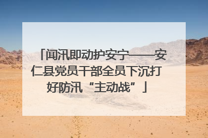闻汛即动护安宁——安仁县党员干部全员下沉打好防汛“主动战”