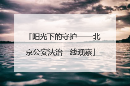阳光下的守护——北京公安法治一线观察