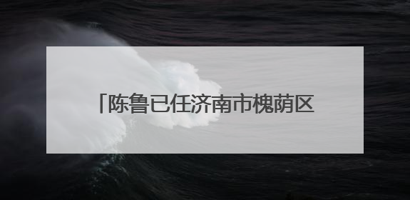 陈鲁已任济南市槐荫区委常委、组织部部长