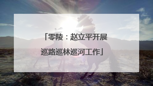 零陵：赵立平开展巡路巡林巡河工作