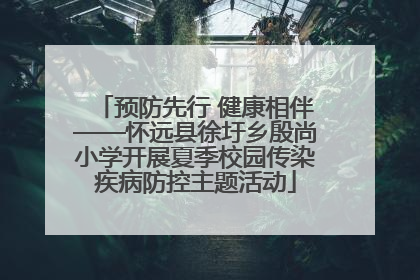 预防先行 健康相伴——怀远县徐圩乡殷尚小学开展夏季校园传染疾病防控主题活动