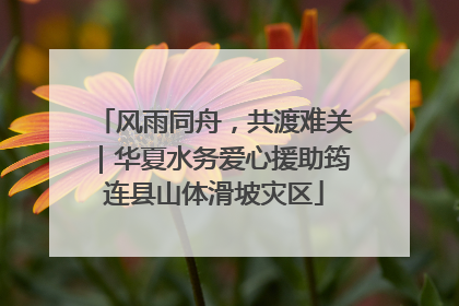 风雨同舟，共渡难关｜华夏水务爱心援助筠连县山体滑坡灾区