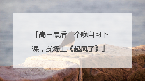 高三最后一个晚自习下课，操场上《起风了》