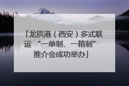 龙拱港（西安）多式联运 “一单制、一箱制” 推介会成功举办