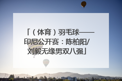 （体育）羽毛球——印尼公开赛：陈柏阳/刘毅无缘男双八强