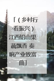 （乡村行·看振兴）江西铅山果蔬飘香 奏响产业致富曲