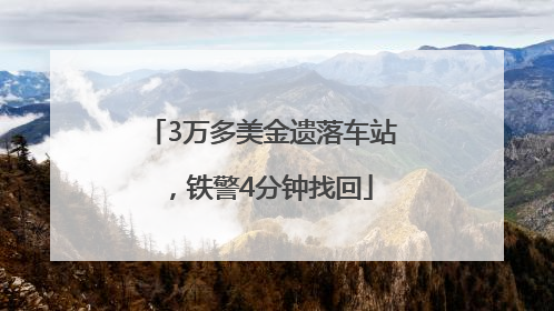 3万多美金遗落车站，铁警4分钟找回