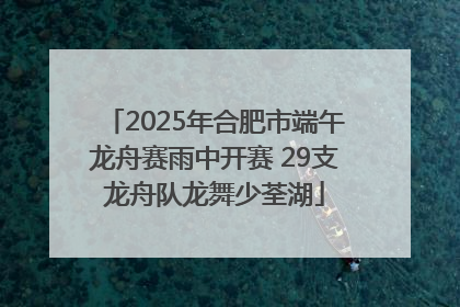 2025年合肥市端午龙舟赛雨中开赛 29支龙舟队龙舞少荃湖
