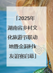 2025年湖南省乡村文化旅游节联动地暨金洞村k友谊赛启幕