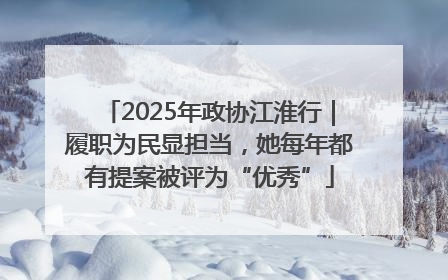 2025年政协江淮行｜履职为民显担当，她每年都有提案被评为“优秀”