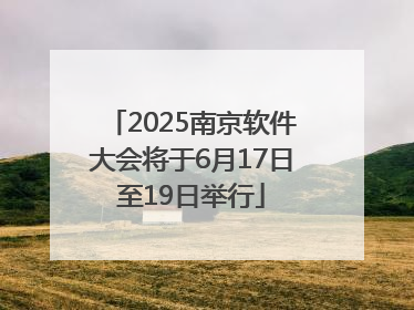 2025南京软件大会将于6月17日至19日举行