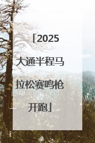 2025大通半程马拉松赛鸣枪开跑