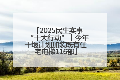 2025民生实事“十大行动”丨今年十堰计划加装既有住宅电梯116部