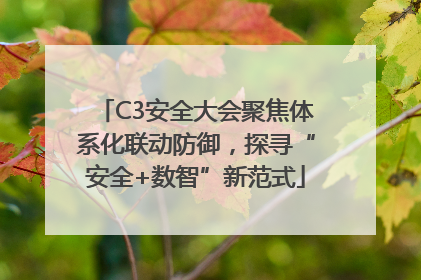 C3安全大会聚焦体系化联动防御，探寻“安全+数智”新范式