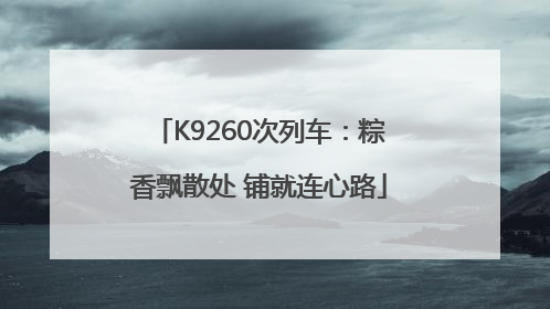 K9260次列车：粽香飘散处 铺就连心路